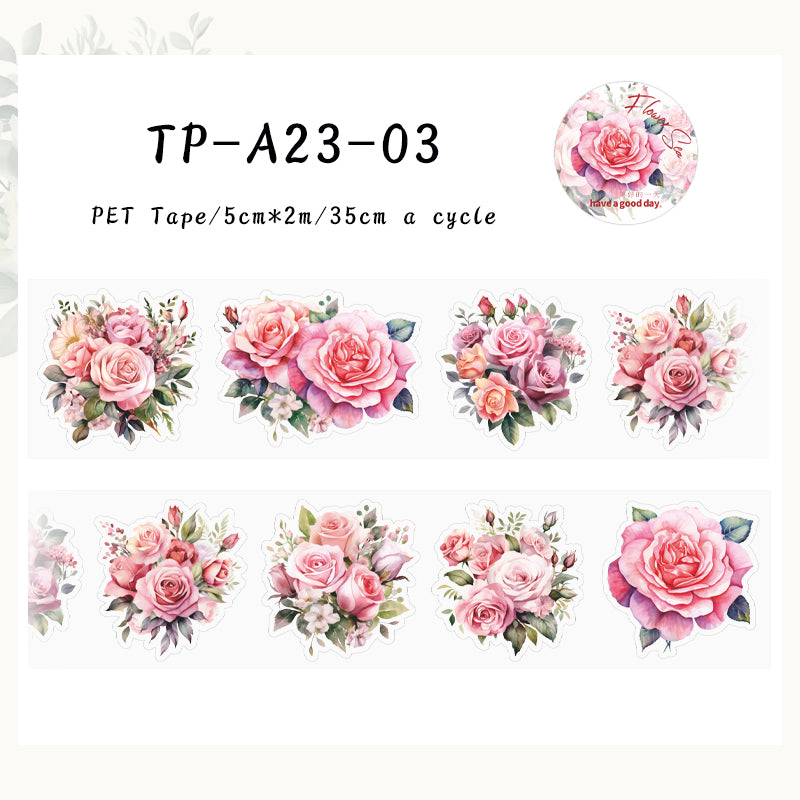 Meet the Sea of Flowers series Die Cutting PET Tape