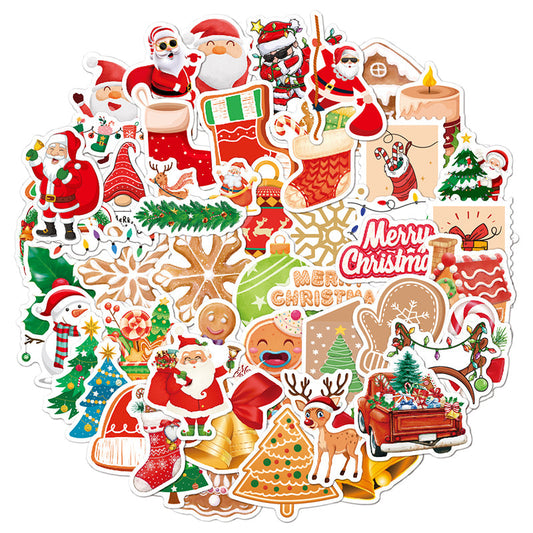 50Pcs Waterproof Christmas sticker