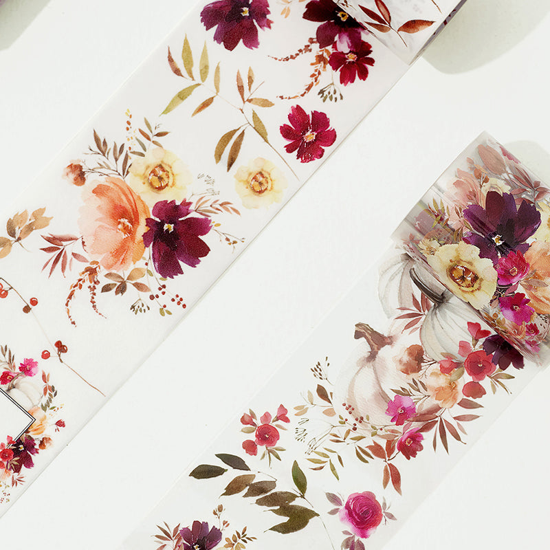 6cm*100cm Wild rose Washi/PET Tape