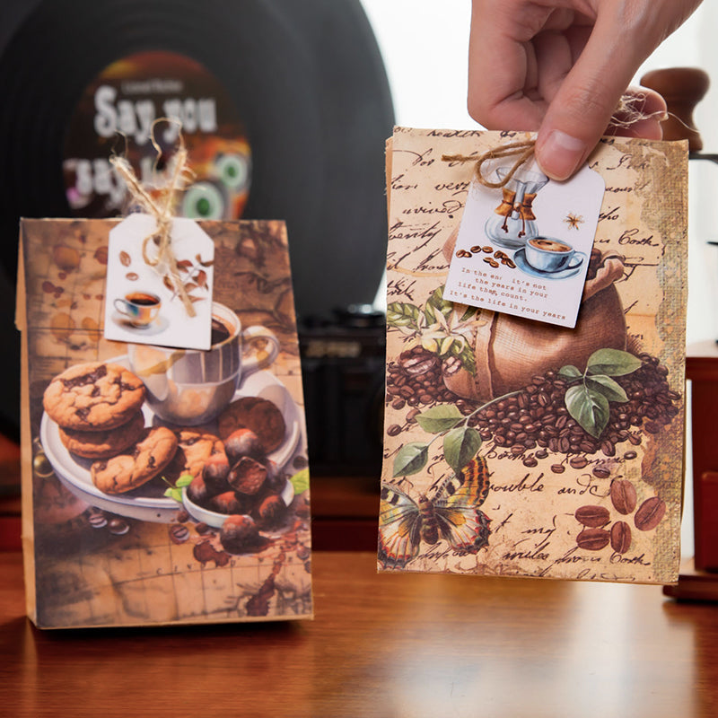 30PCS Street corner coffee shop series material paper