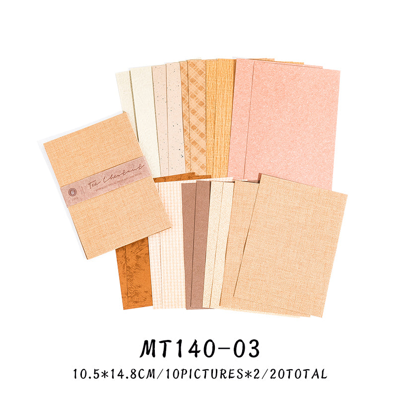 20PCS Texture Post Office Series material paper