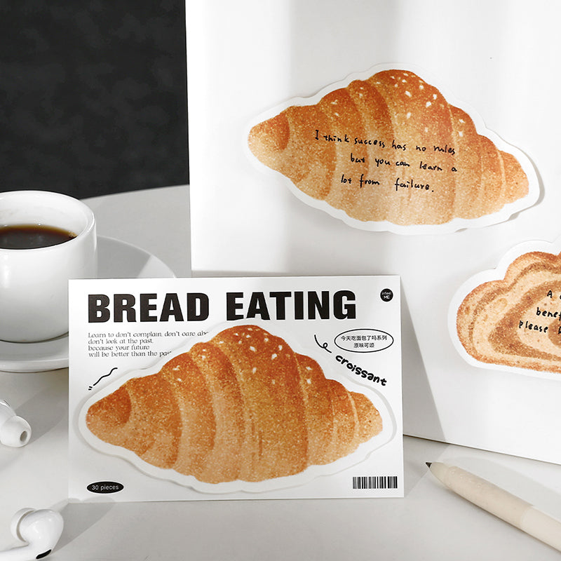 30PCS Bread today series note paper