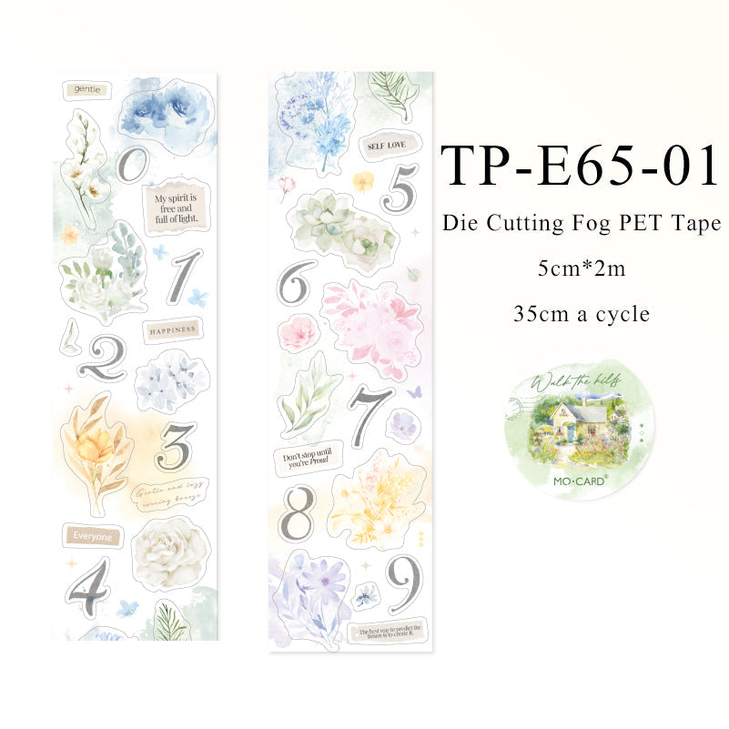 Happy Days Series Die Cutting Fog PET Tape