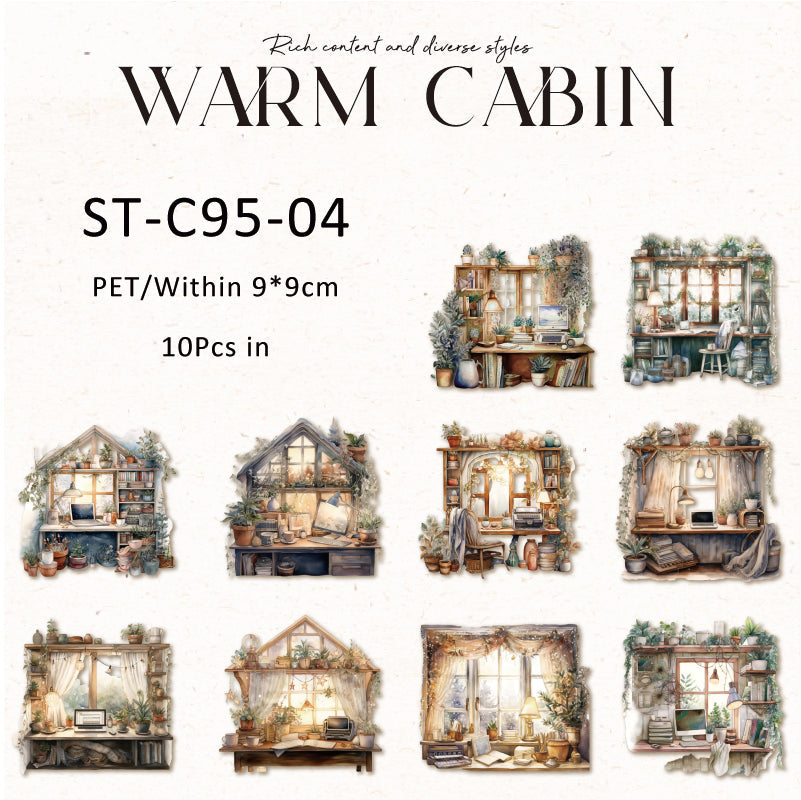 10PCS Warm House Series sticker