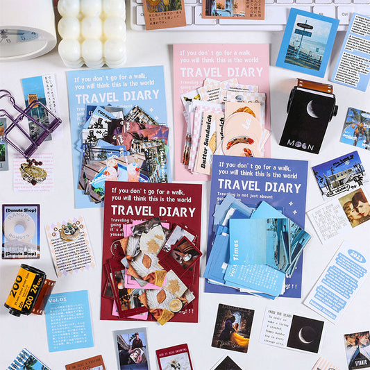 45PCS Travel diary series sticker