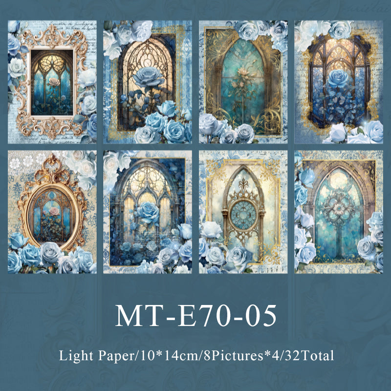 32PCS Baroque dream series material paper