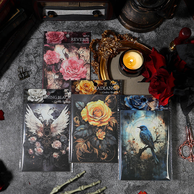 20PCS The Gothic Fantasy series material paper