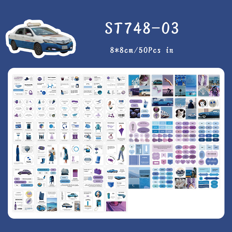 50PCS Wind and moon send dream series sticker