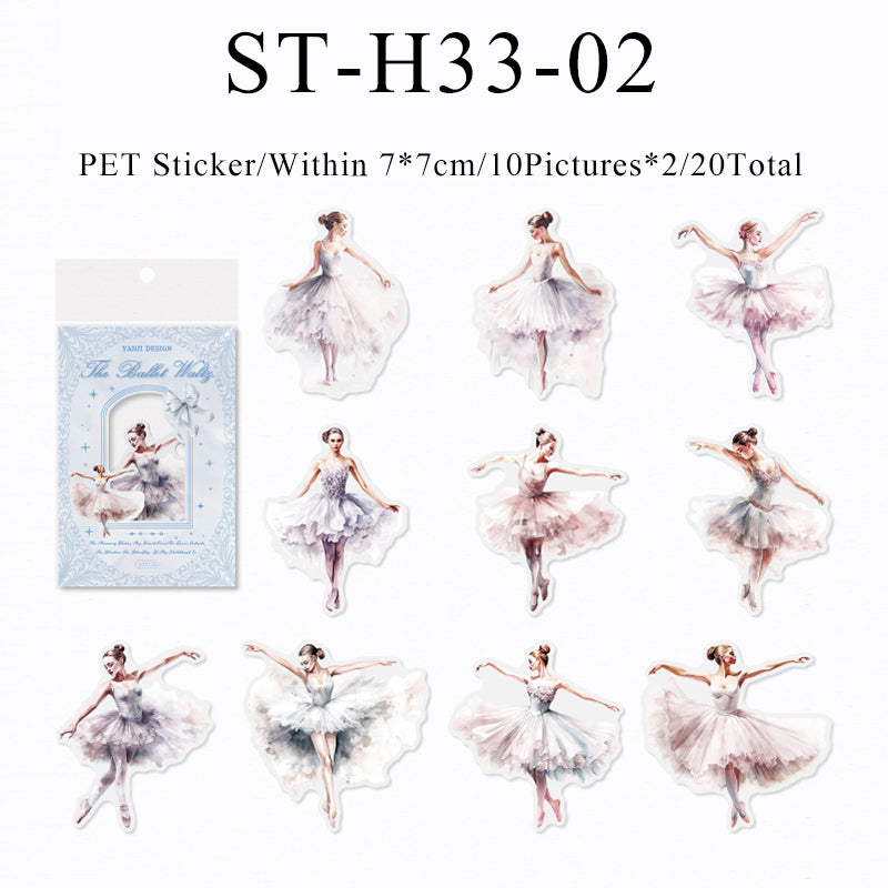 20PCS Ballet Waltz series sticker