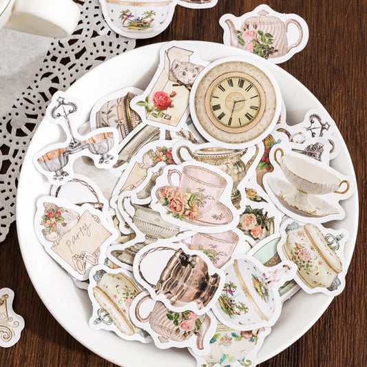 46PCS Sweet afternoon tea series sticker