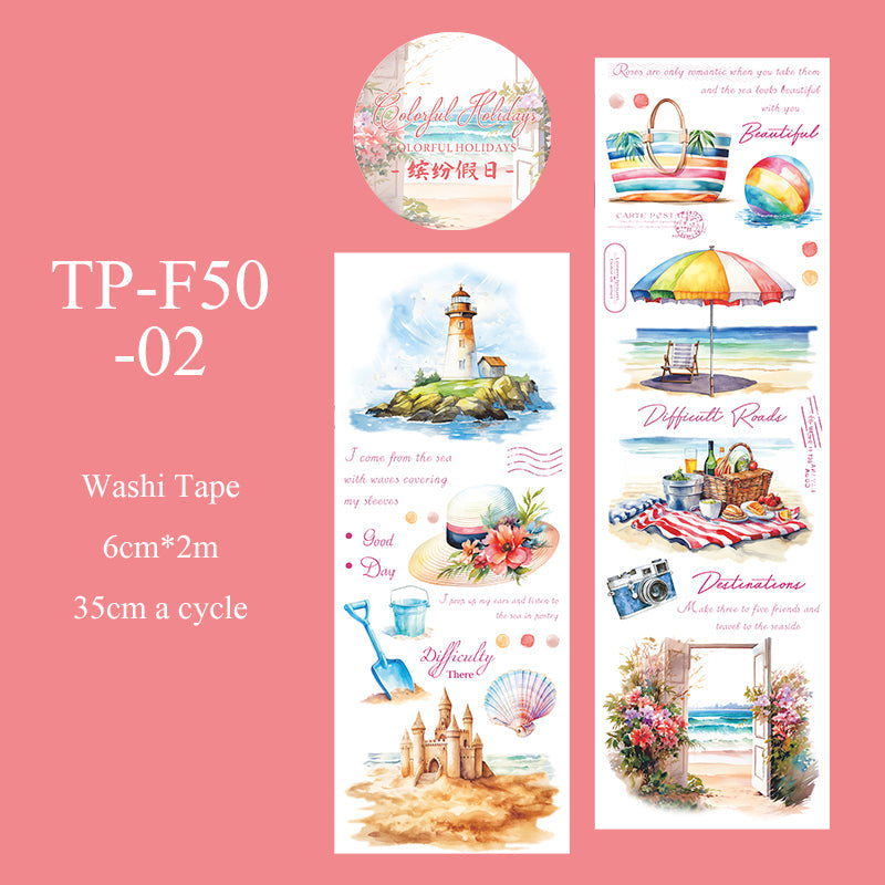 Sea breeze blowing over the ear series Washi Tape