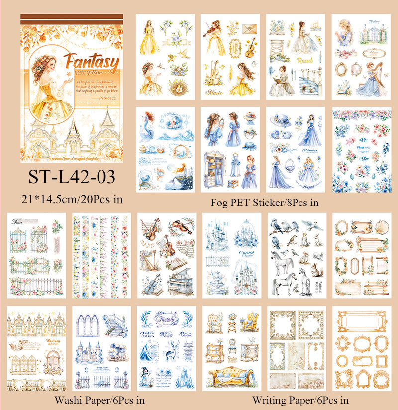 20PCS Fantasy fairy tale Sticker Book