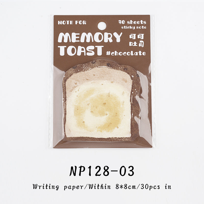 30PCS Memory bread series note paper