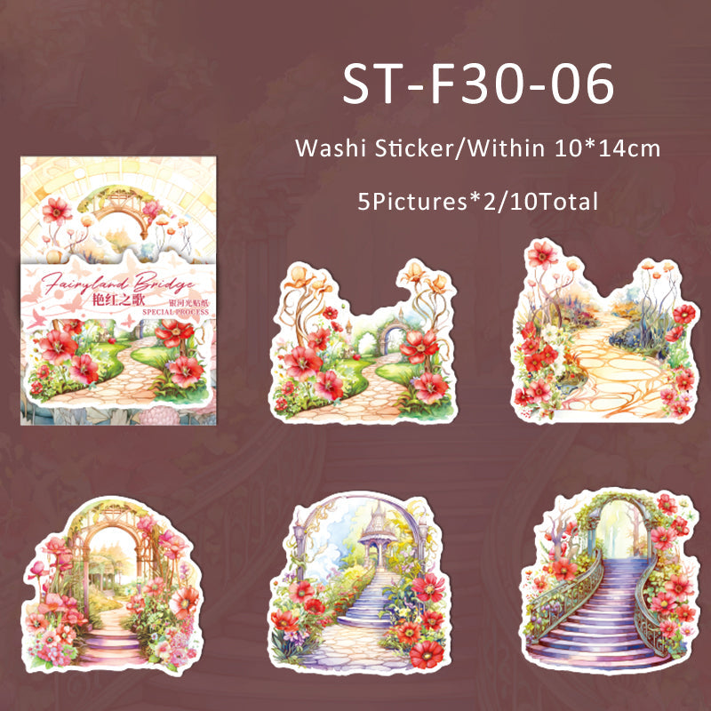 10PCS Fairyland Bridge series sticker