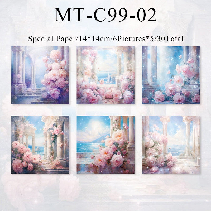 30PCS Love letter of starry sky series material paper