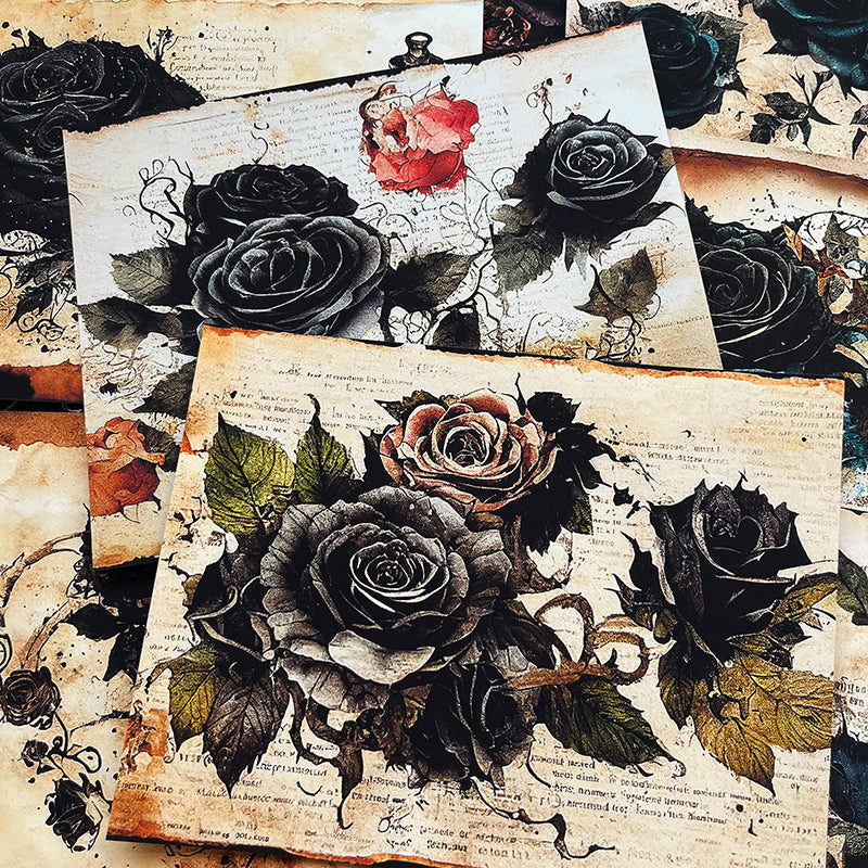 12Sheets Dark rose background paper