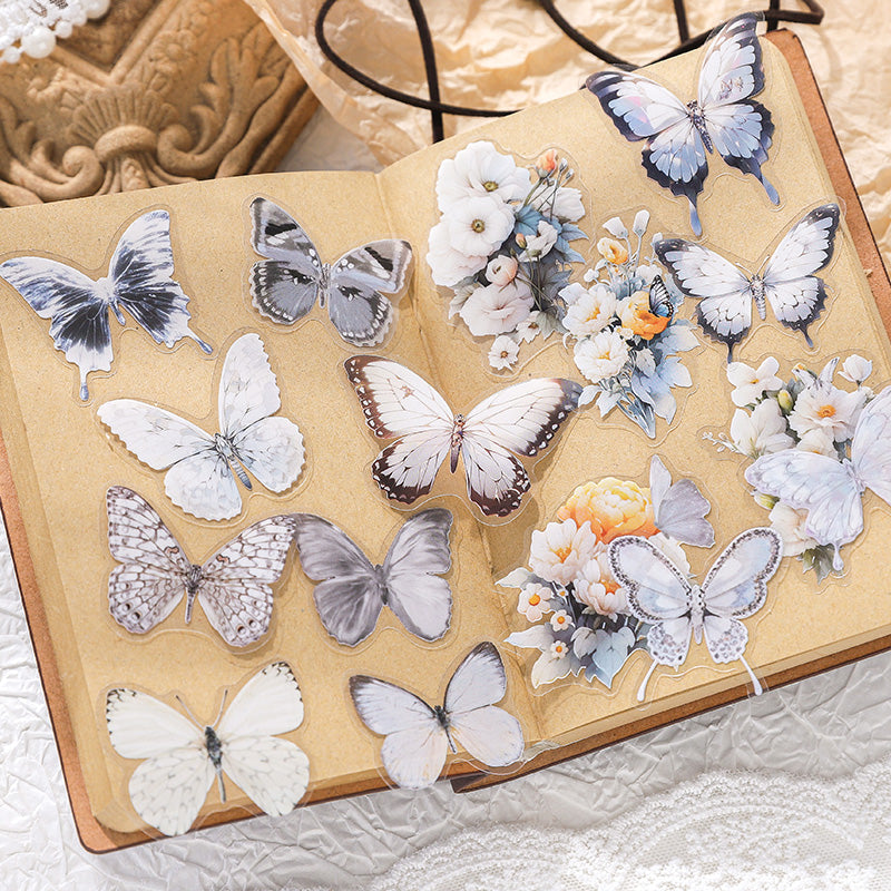 40PCS Flower butterfly series sticker