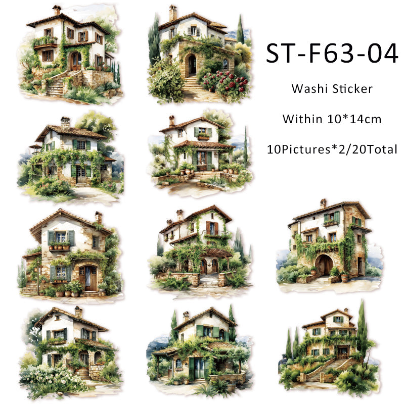 20PCS Four Seasons Cottage Series sticker