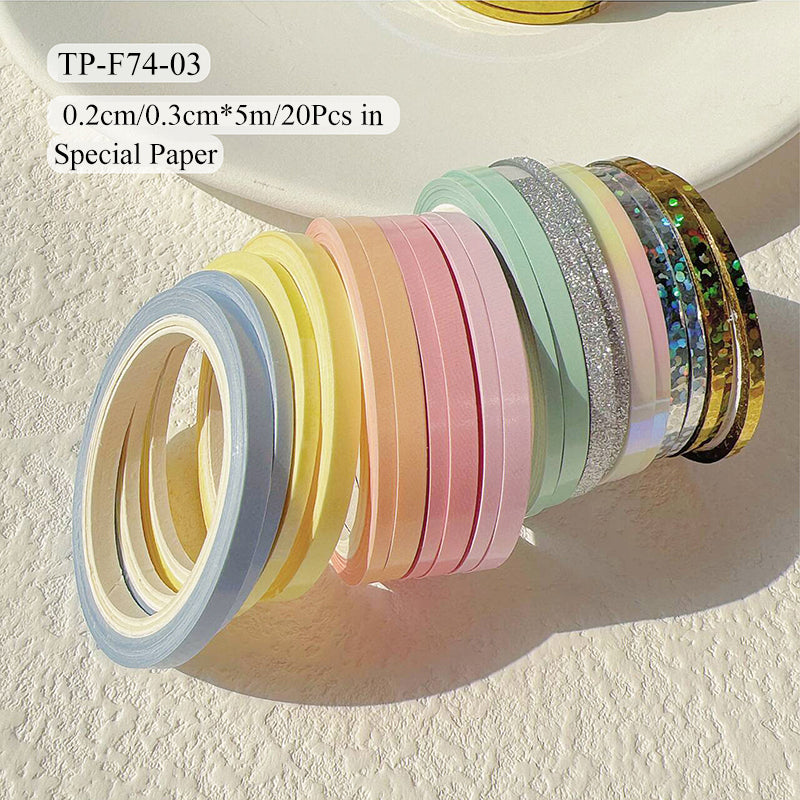 Extremely slim colorful special paper tape