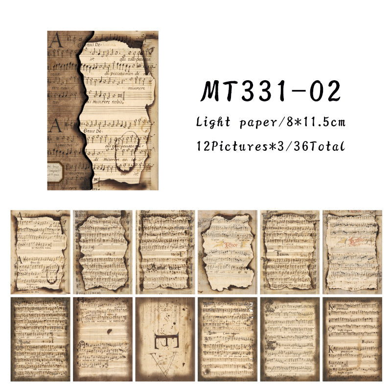 36PCS Forgotten collection Cabinet series material paper