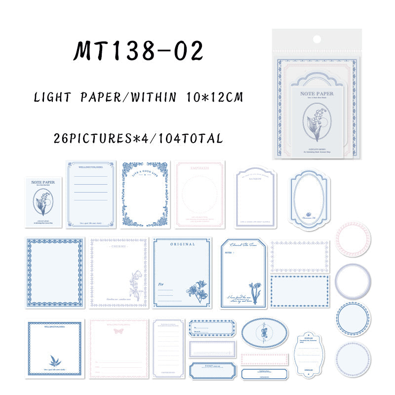 104PCS Mountain Notes Series material paper