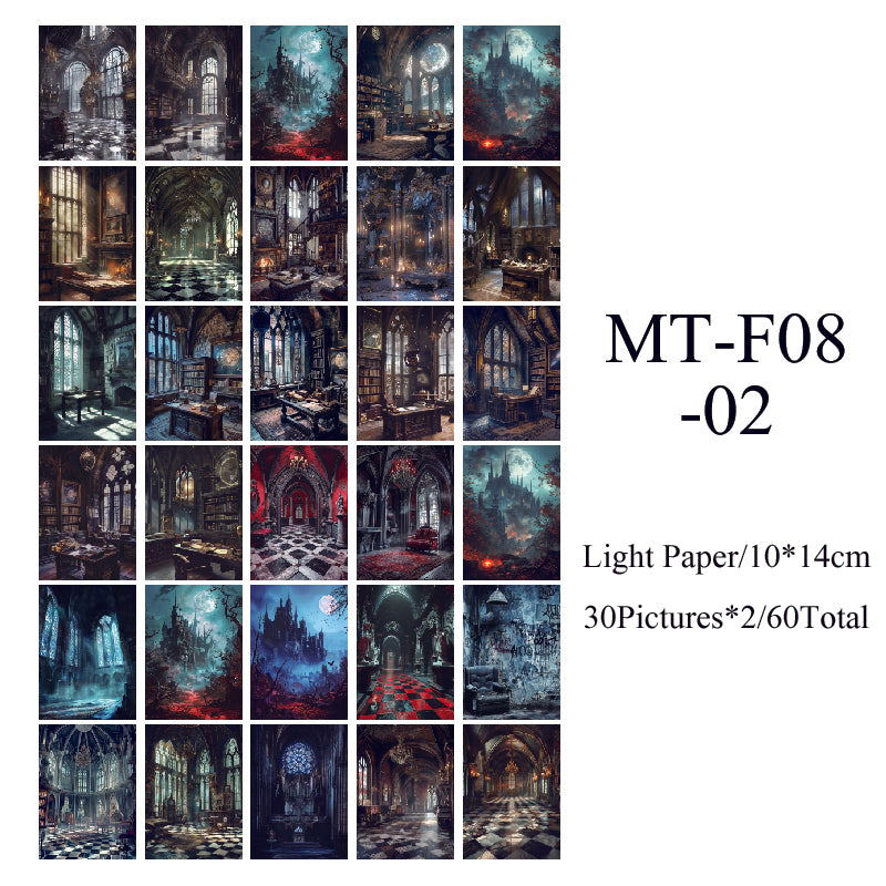 60PCS Pieces of Time series material paper