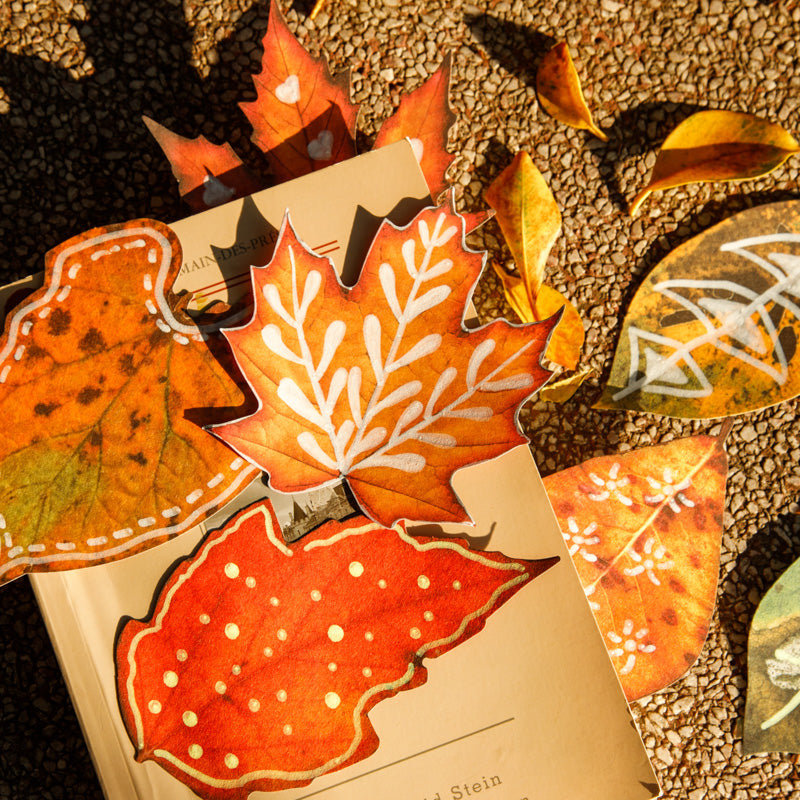 20PCS Autumn leaves flower series material paper