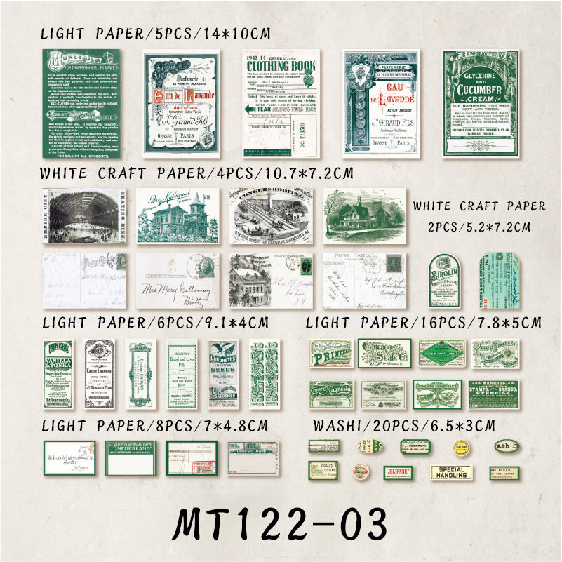 61PCS Roaming City Series material paper