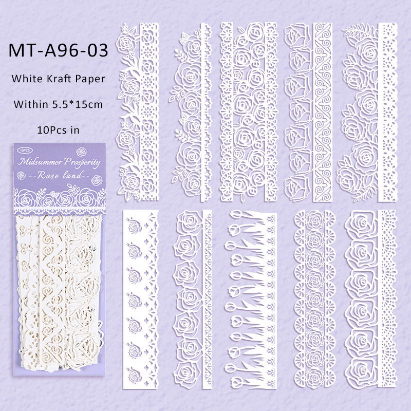 10PCS Midsummer boom series material paper