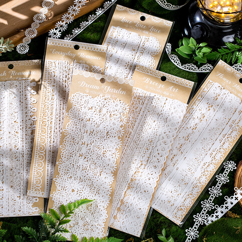 16PCS Lace waltz series material paper