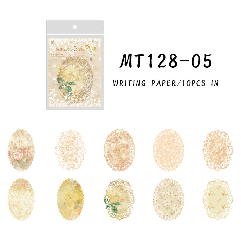 10PCS Flower opening series material paper