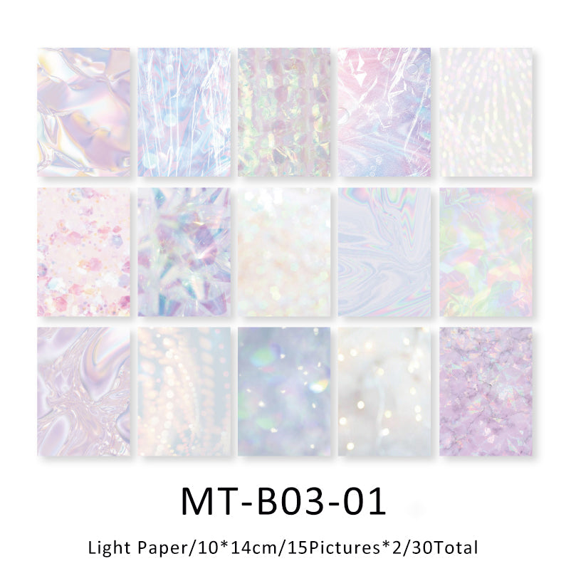 30PCS Light Market series material paper