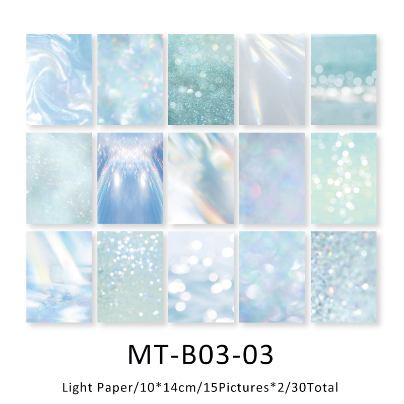 30PCS Light Market series material paper