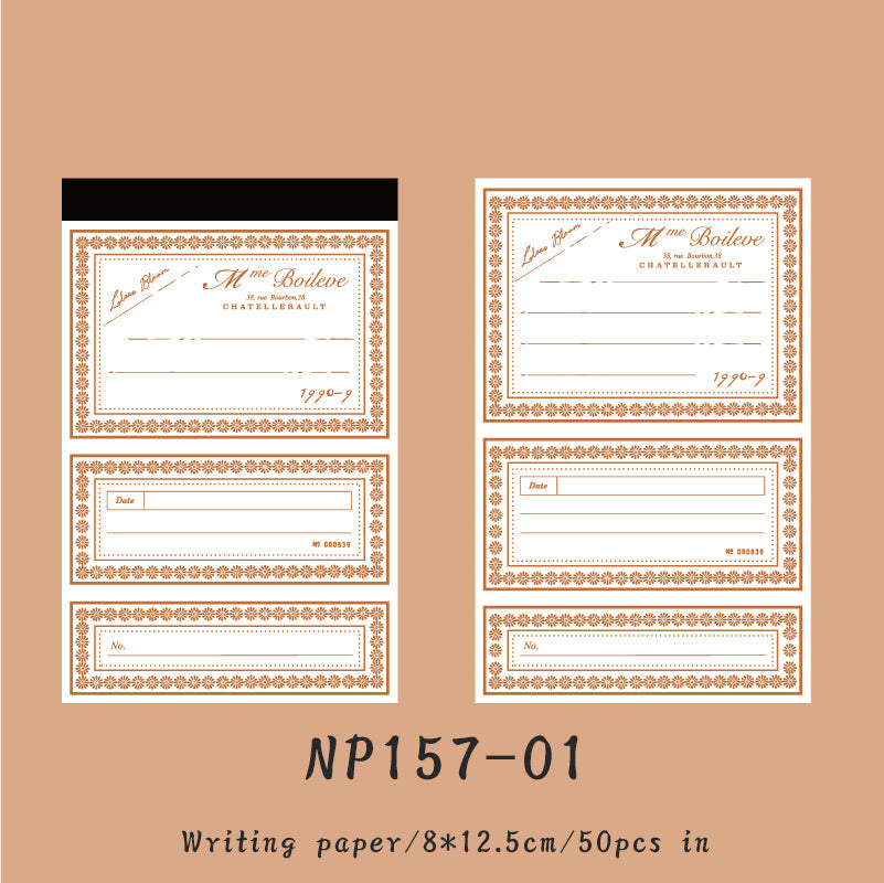 50PCS Time Messenger Series note paper