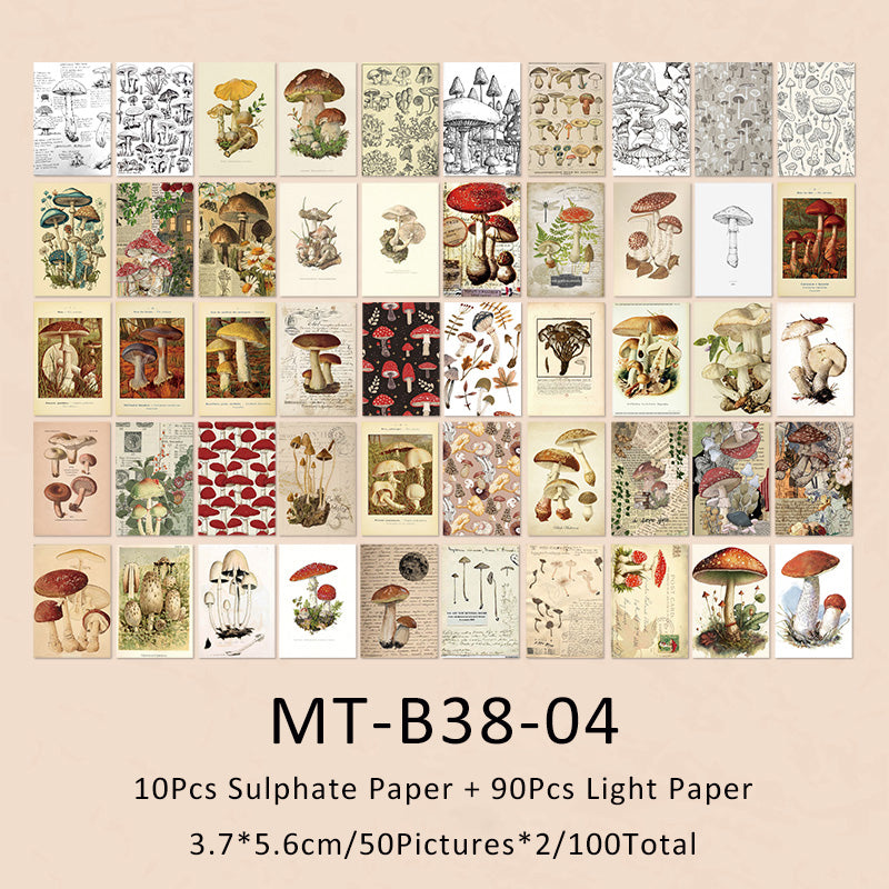 100Sheets Vintage memory book series material paper