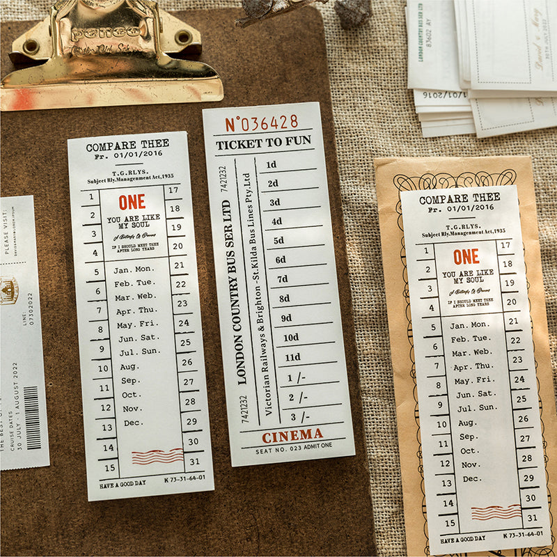 50PCS Vintage Overture Series note paper