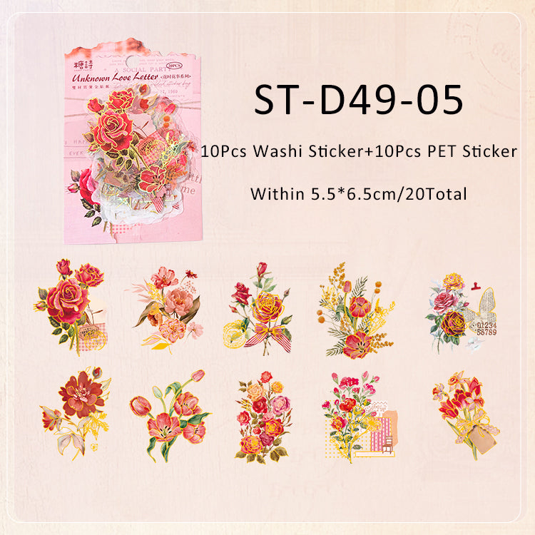 20PCS Time flower series sticker