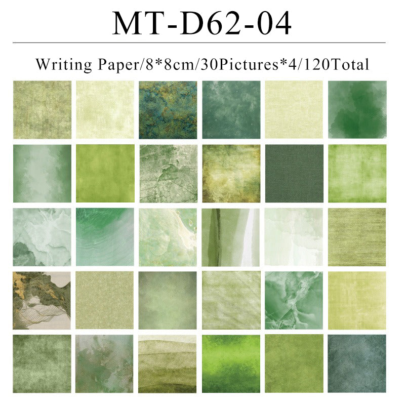 120PCS Wind stop in mid summer series material paper