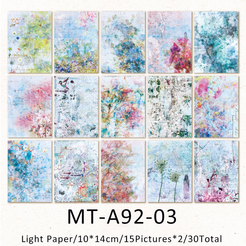 30PCS Art poster series material paper