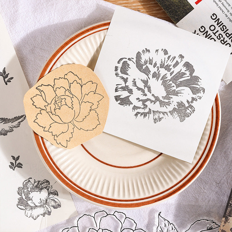 Flower clear silicone stamp