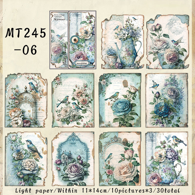 30PCS The Lost Garden series material paper