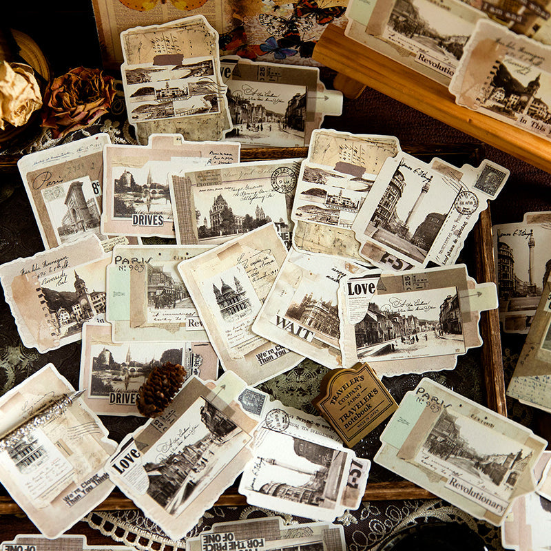 30PCS Vintage collage series material paper