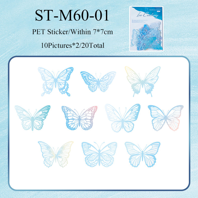 20PCS Dancing butterfly series sticker