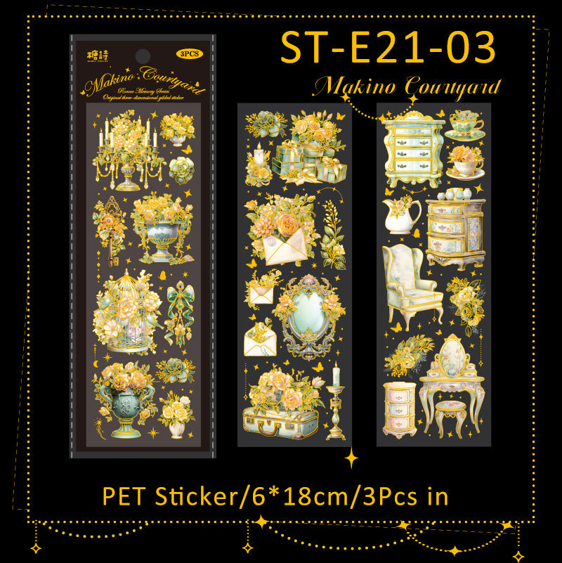 3PCS Rococo Memory series sticker