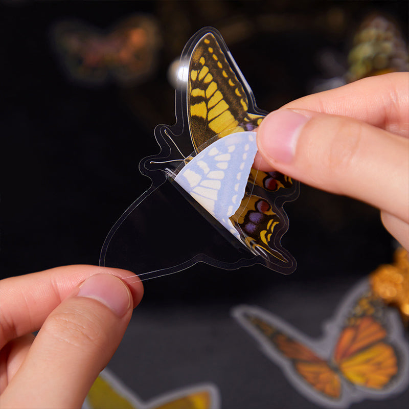 40PCS Butterfly fall floating light series sticker