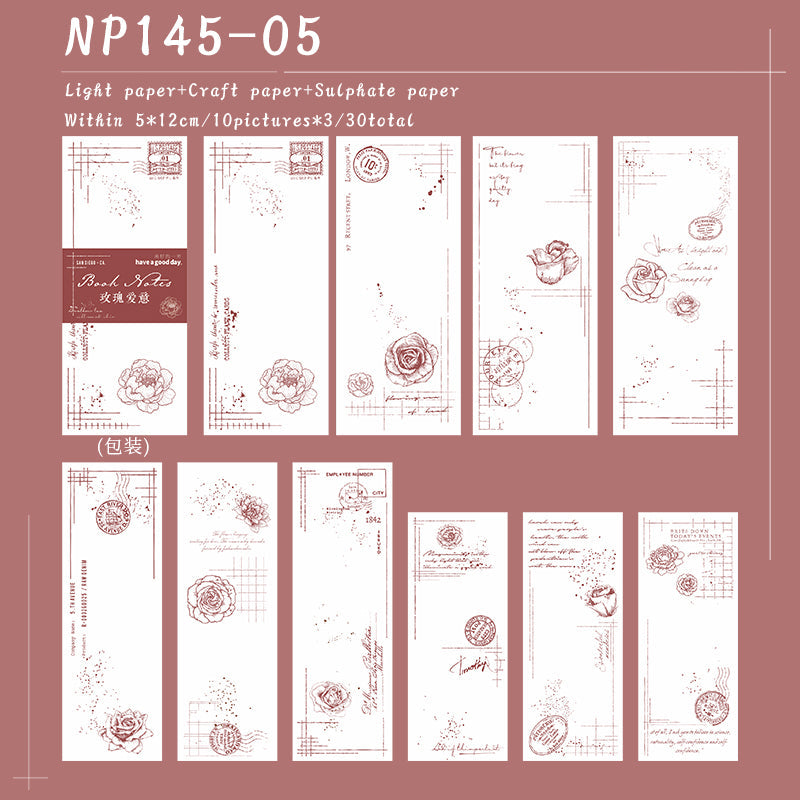 30PCS A piece of paper series note paper