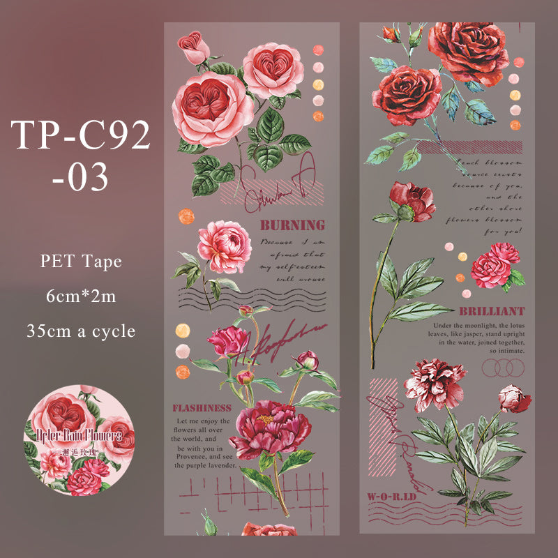 Flowers after the rain series PET Tape