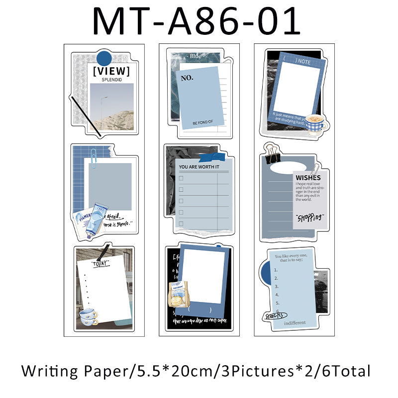 6PCS Daylight scattering series material paper