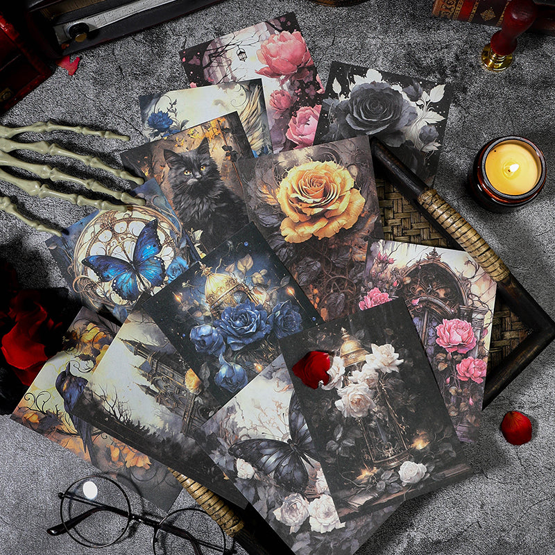 20PCS The Gothic Fantasy series material paper