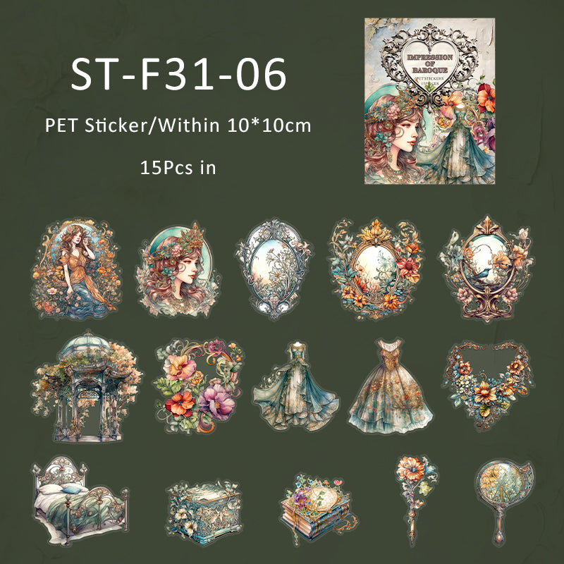 15PCS Impression Of Baroque series sticker